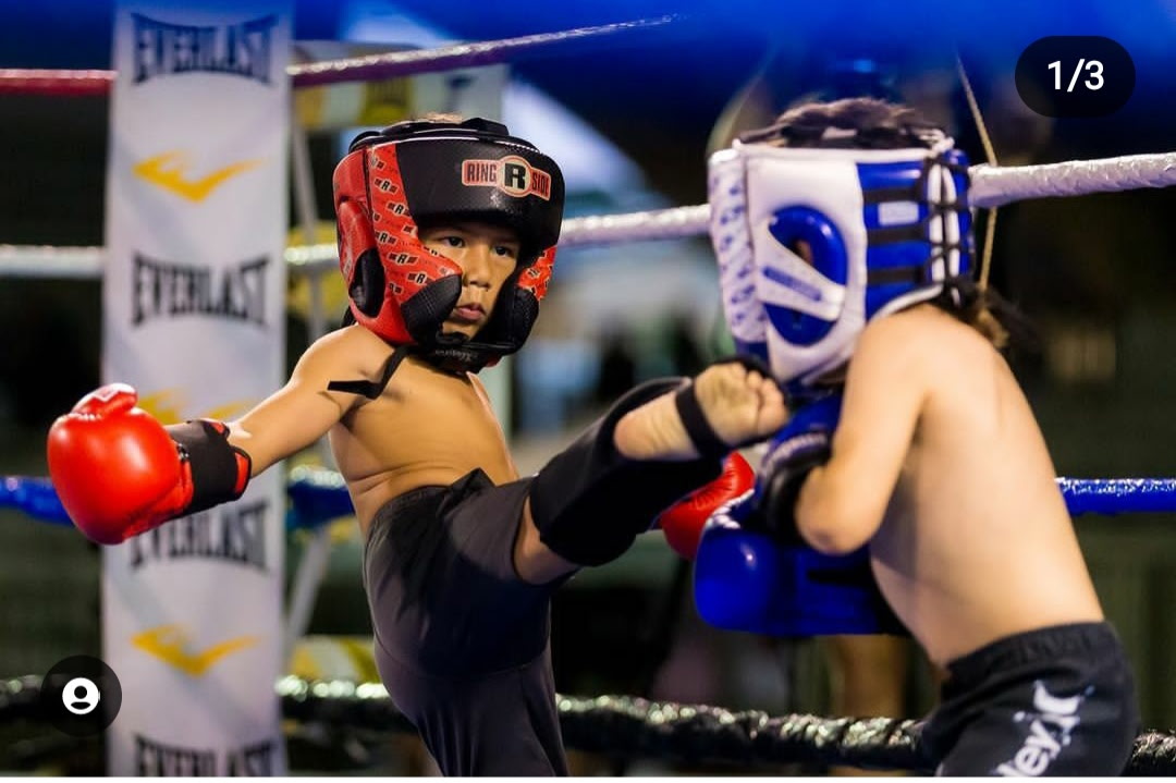 Kids kickboxing class at Grace Kickboxing Academy, Hilo, HI